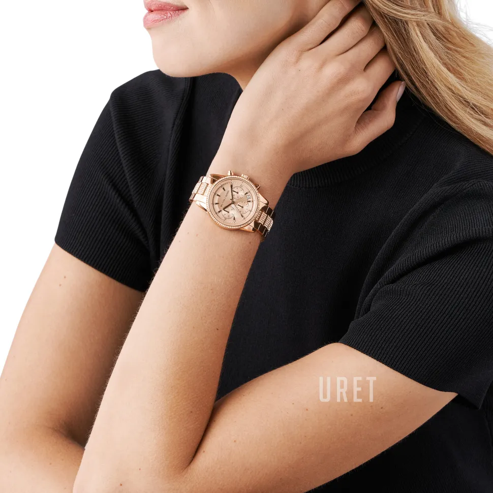 Ritz Roséguldstonad/Roséguldstonat stål Ø37 mm