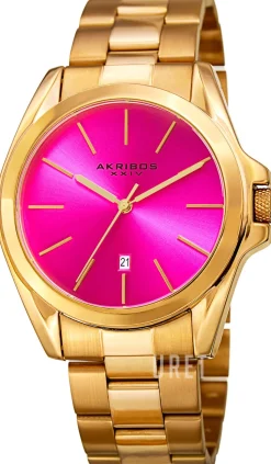 Rosa/Gulguldtonat stål Ø43 mm