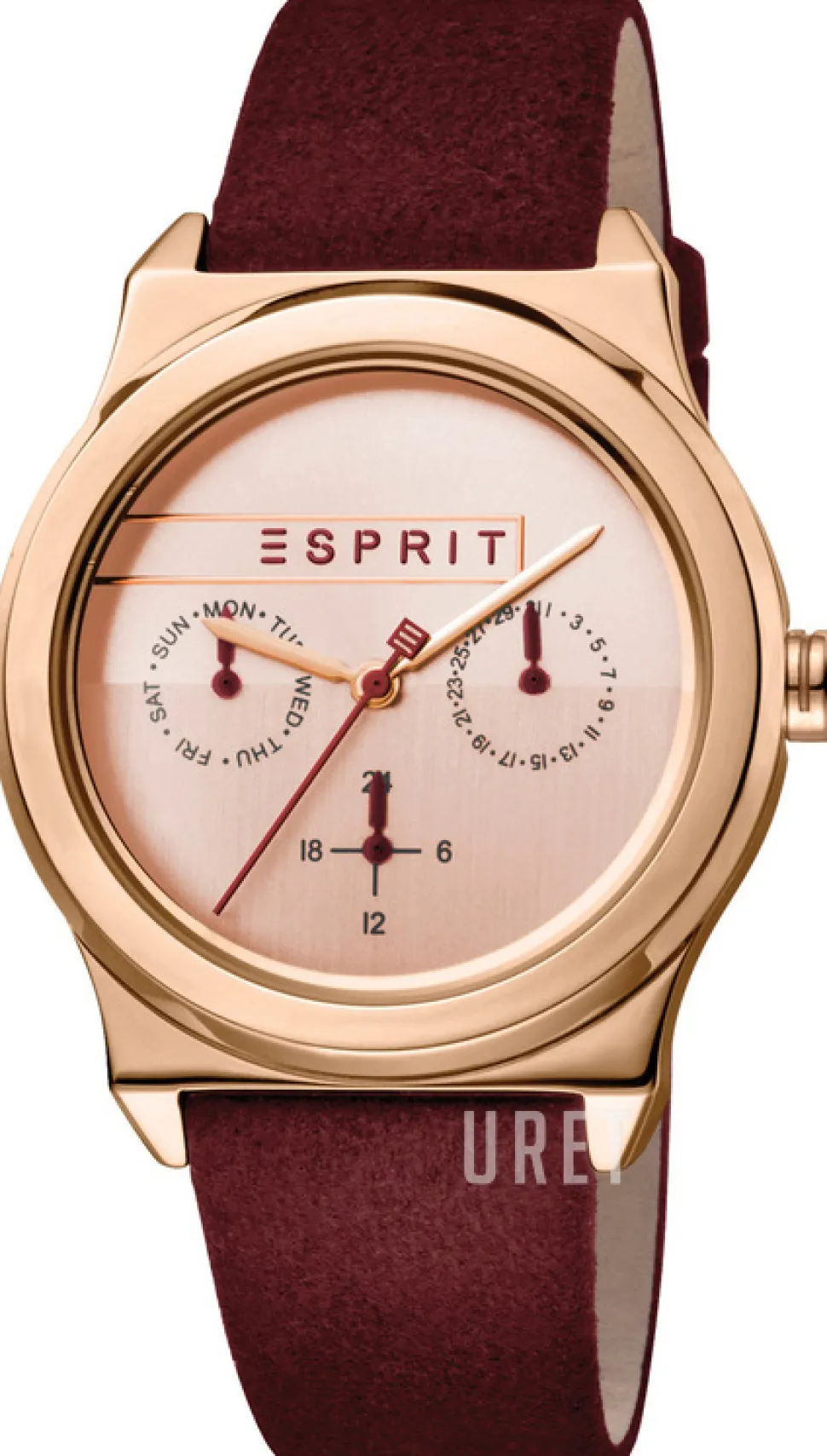 Roséguldstonad/Läder Ø36 mm