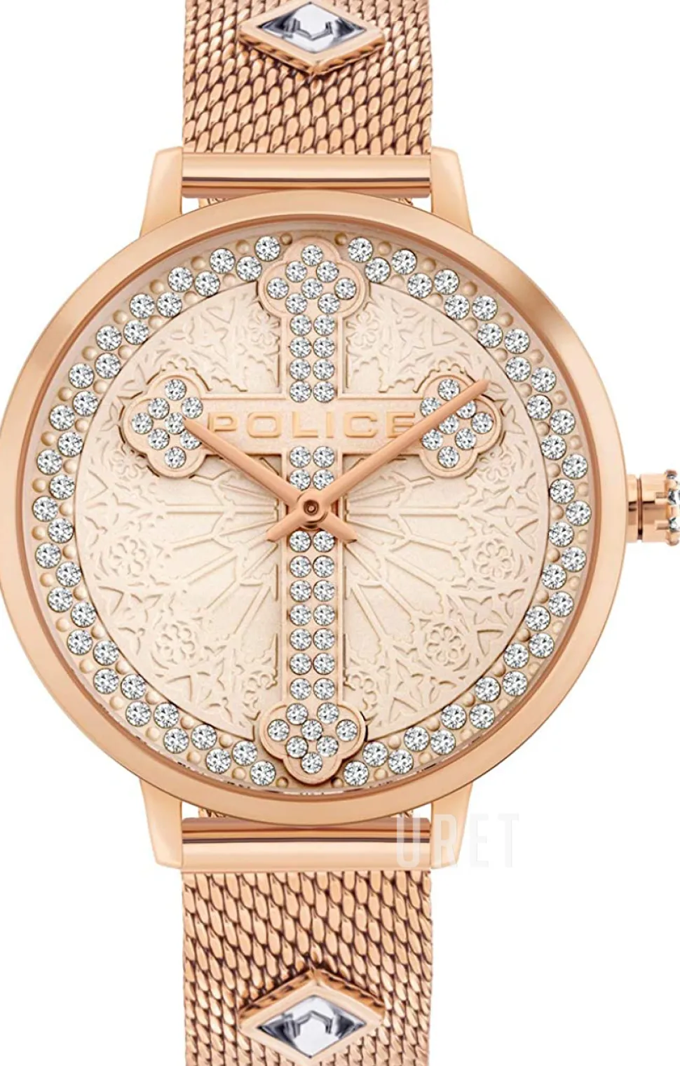 Roséguldstonad/Roséguldstonat stål Ø36 mm