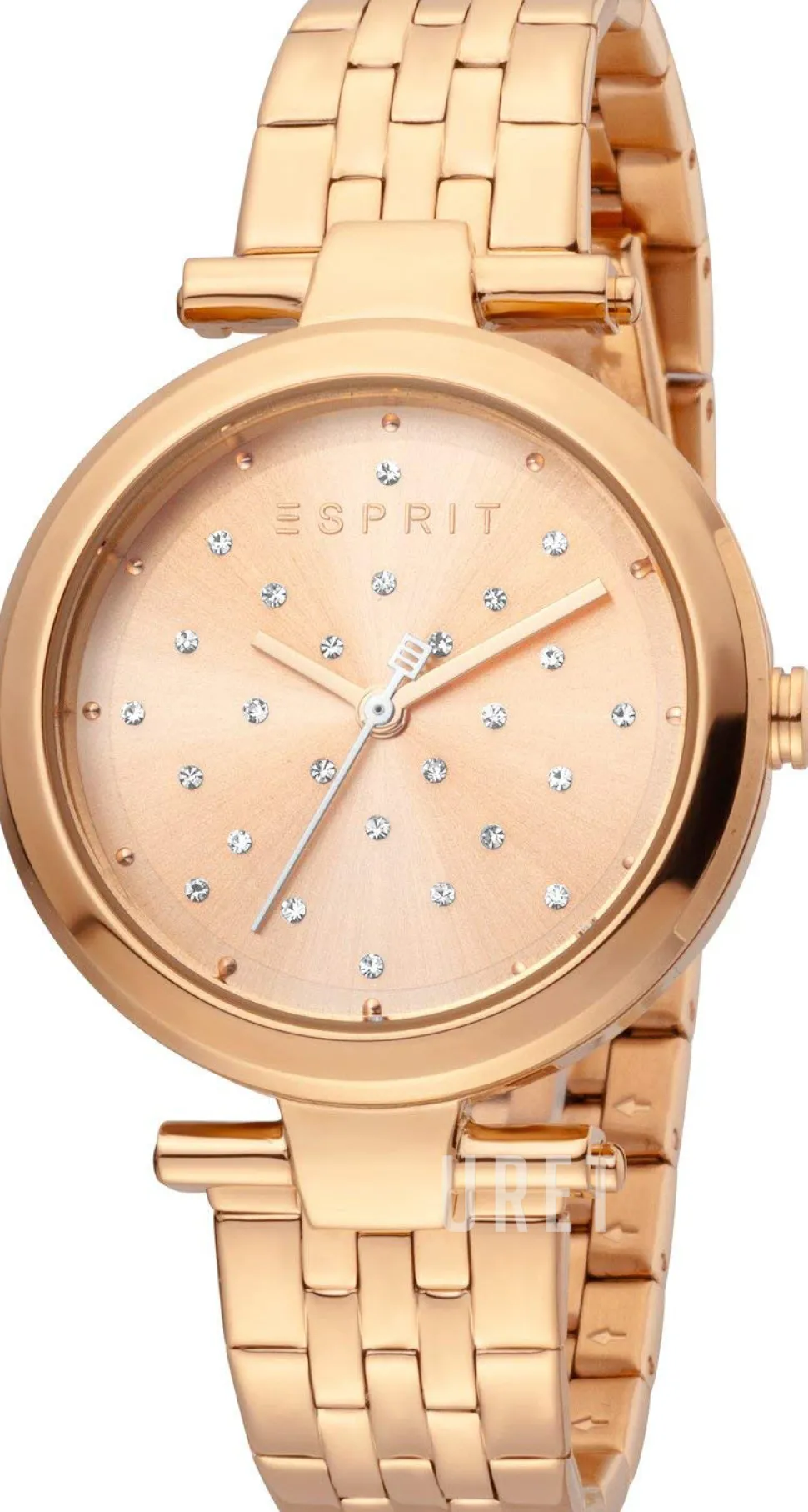 Roséguldstonad/Roséguldstonat stål Ø34 mm