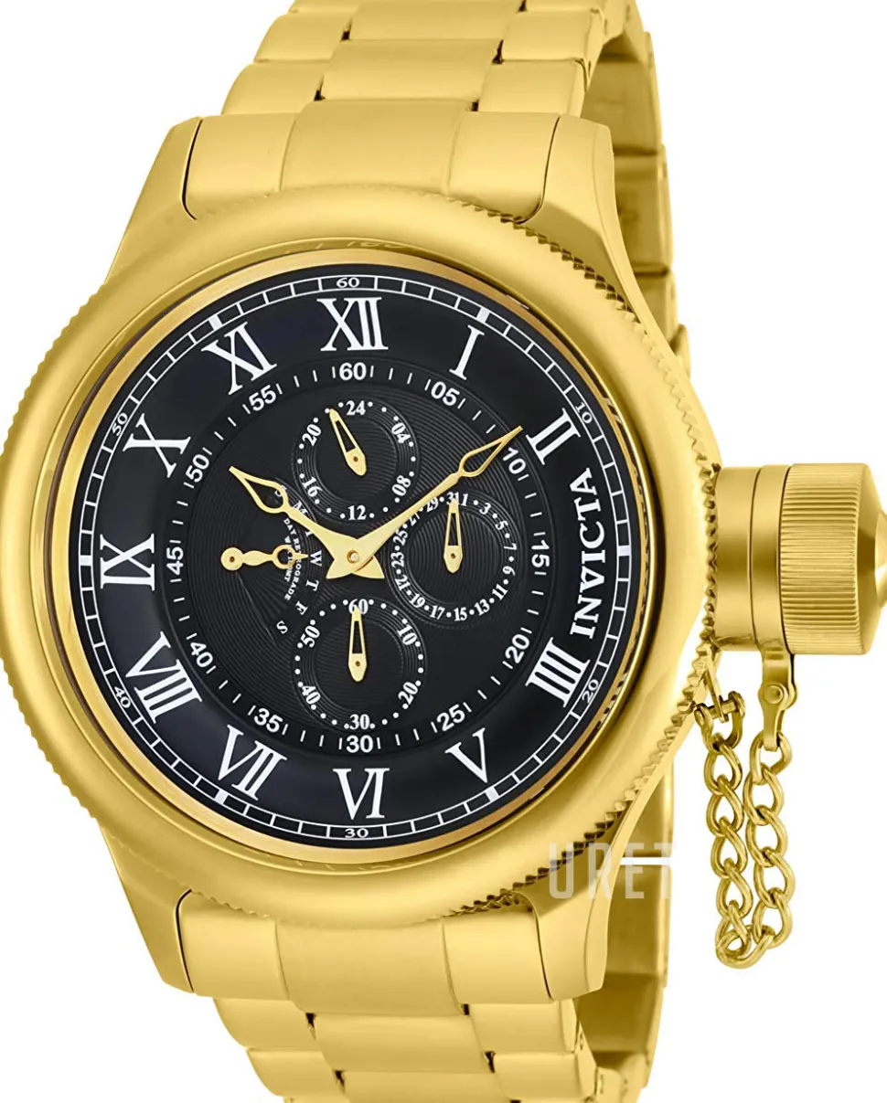 Russian Diver Svart/Gulguldtonat stål Ø52 mm