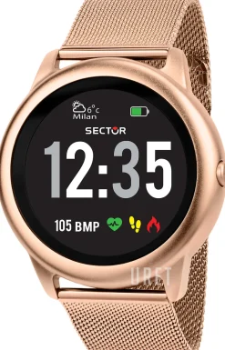 S-01 LCD/Roséguldstonat stål Ø46 mm