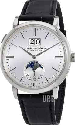 Saxonia Silverfärgad/Läder Ø40 mm