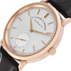 Saxonia Silverfärgad/Läder Ø38.5 mm