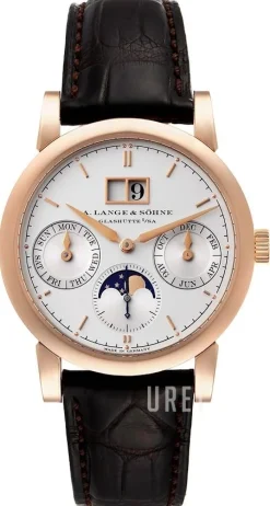 Saxonia Silverfärgad/Läder Ø39 mm