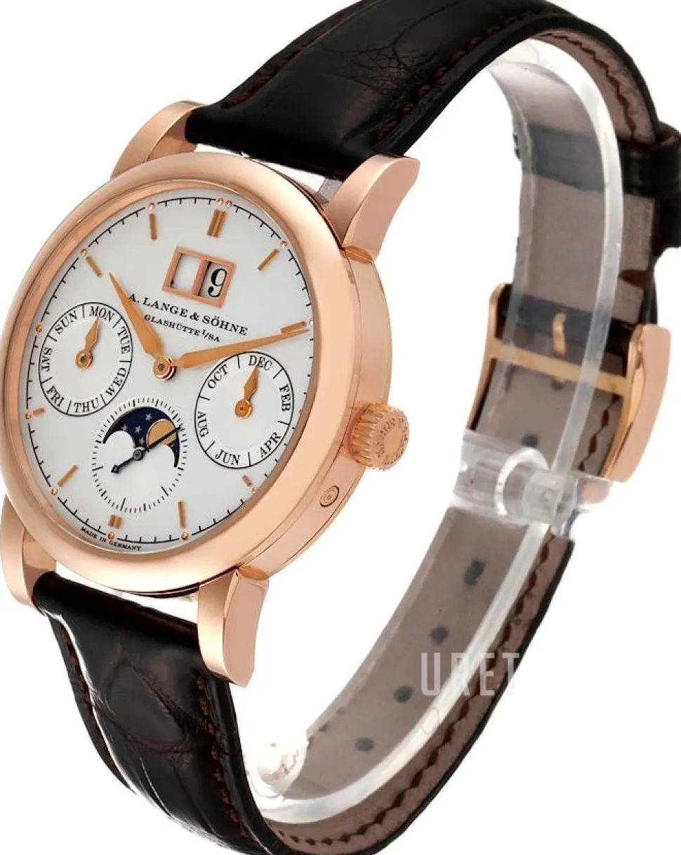 Saxonia Silverfärgad/Läder Ø39 mm