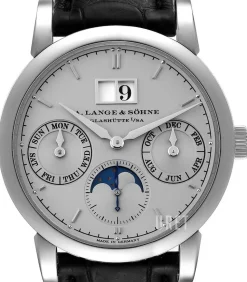 Saxonia Silverfärgad/Läder Ø39 mm