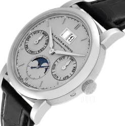Saxonia Silverfärgad/Läder Ø39 mm
