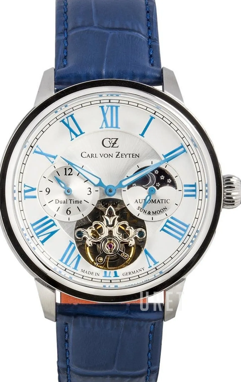 Schiltach Silverfärgad/Läder Ø46 mm