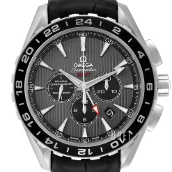 Seamaster Aqua Terra Chronograph Grå/Läder Ø44 mm