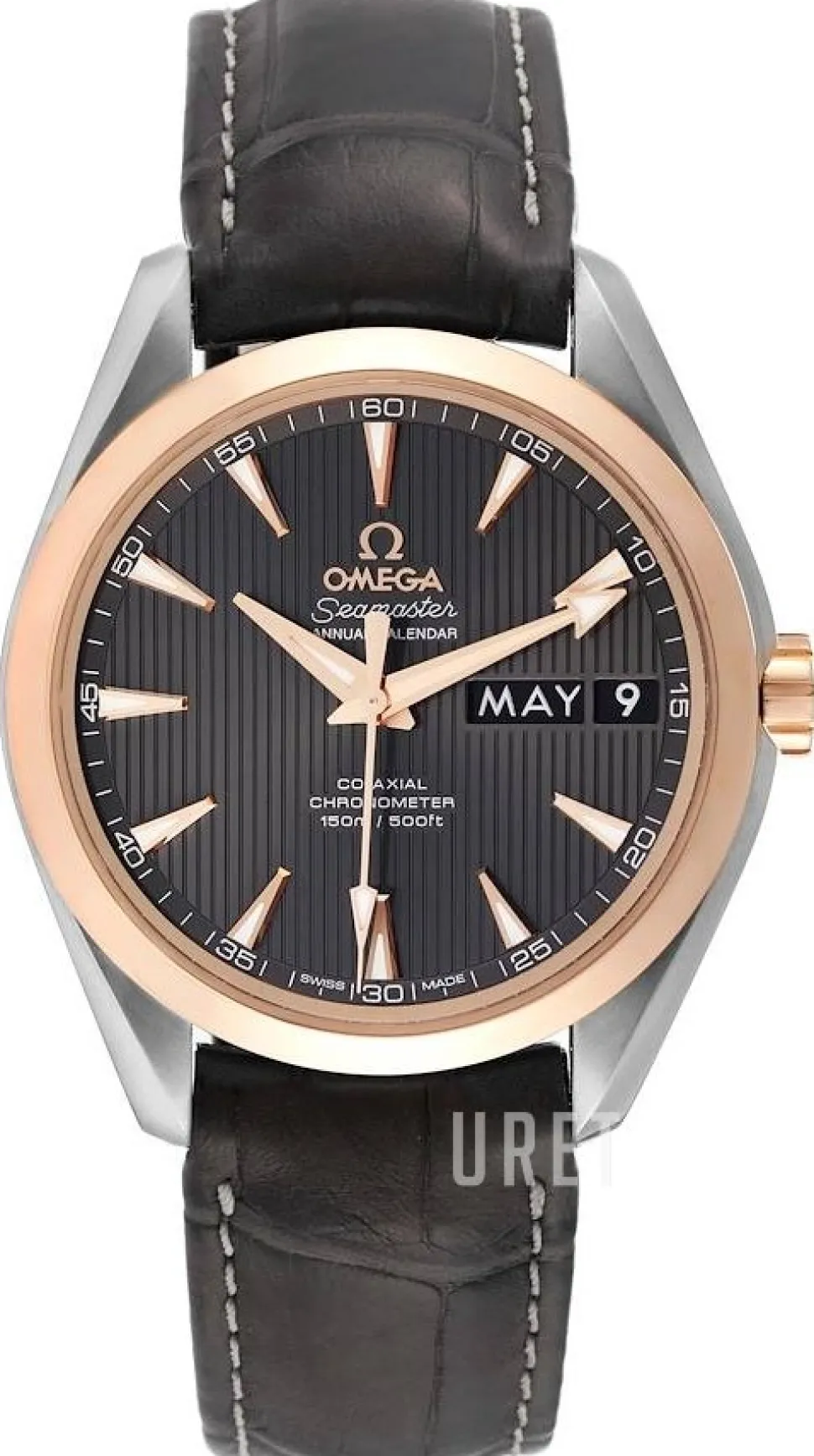 Seamaster Aqua Terra 150m Co-Axial Annual Calendar 38.5mm Brun/Läder Ø38.5 mm