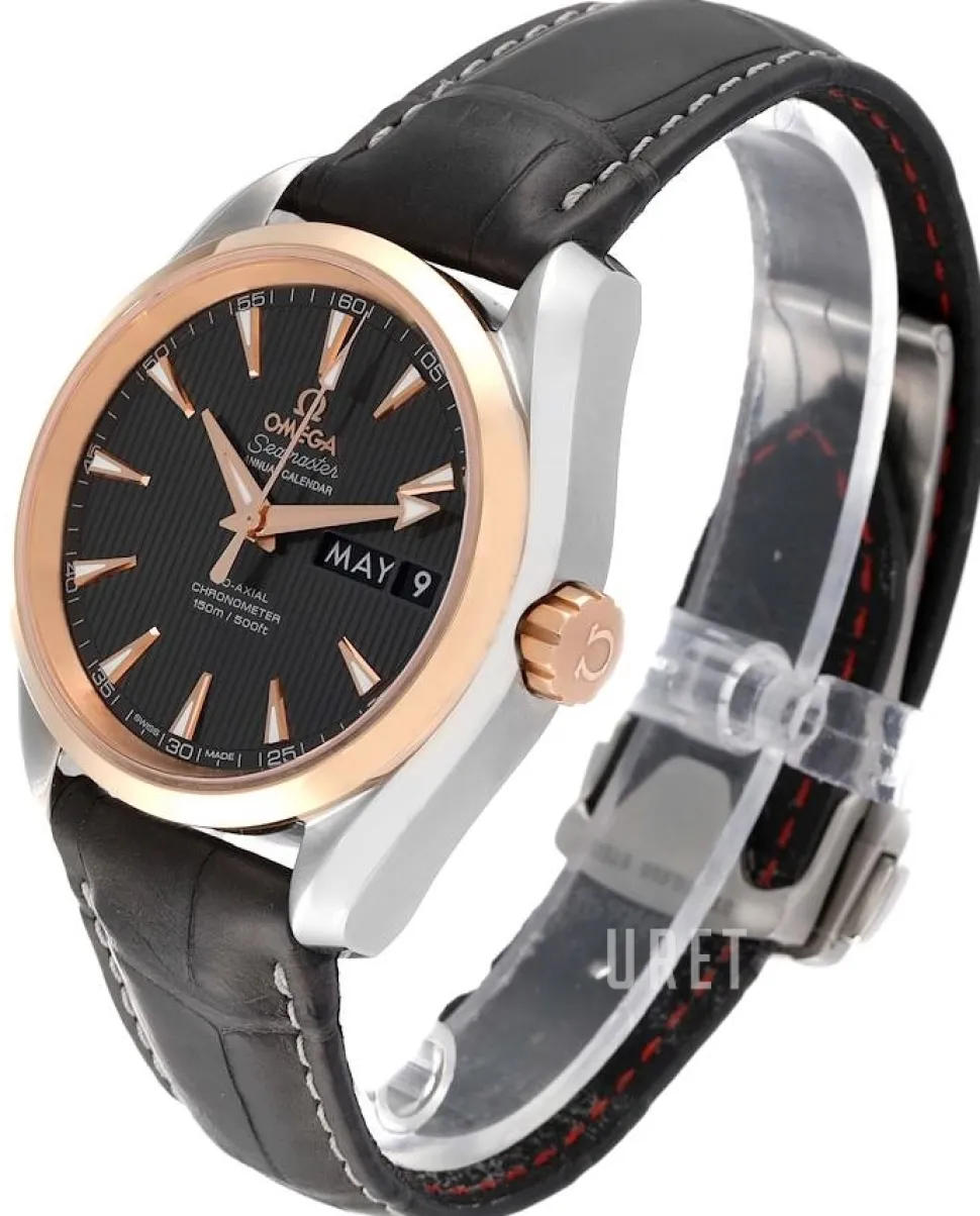 Seamaster Aqua Terra 150m Co-Axial Annual Calendar 38.5mm Brun/Läder Ø38.5 mm