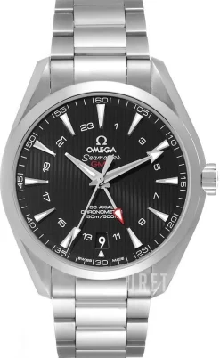 Seamaster Aqua Terra 150m Co-Axial GMT 43mm Svart/Stål Ø43 mm