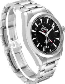 Seamaster Aqua Terra 150m Co-Axial GMT 43mm Svart/Stål Ø43 mm