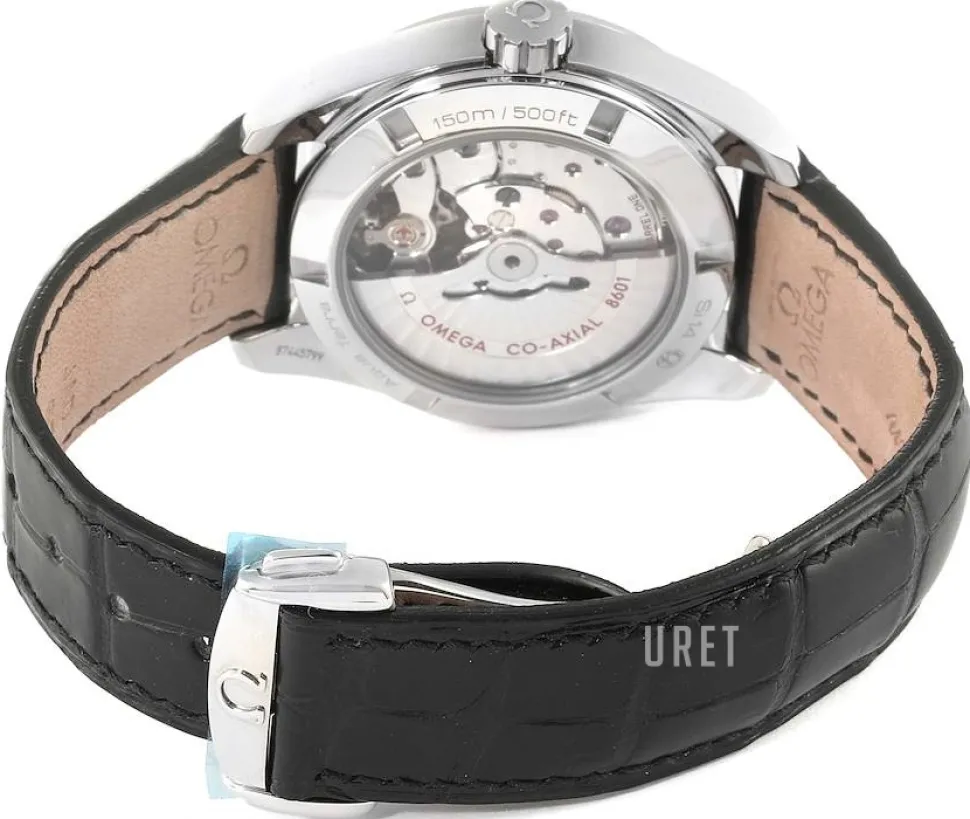 Seamaster Aqua Terra 150m Co-Axial Annual Calendar 38.5mm Svart/Läder Ø38.5 mm