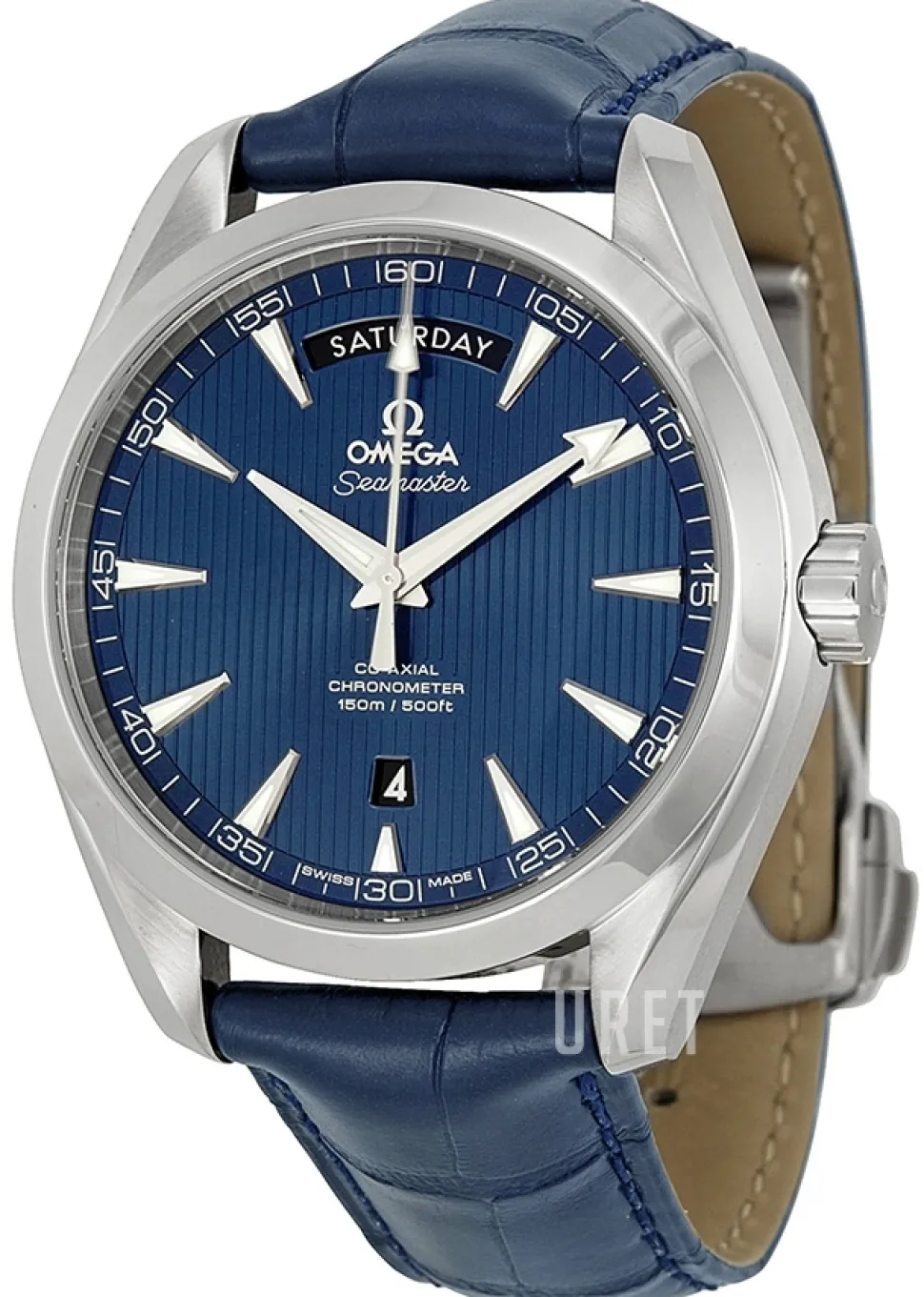 Seamaster Aqua Terra 150m Co-Axial Day-Date 41.5mm Blå/Läder Ø41.5 mm