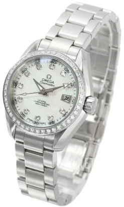 Seamaster Aqua Terra 150m Co-Axial 30mm Vit/Stål Ø30 mm