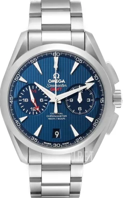 Seamaster Aqua Terra 150m Co-Axial Chronograph GMT 43mm Blå/Stål Ø43 mm