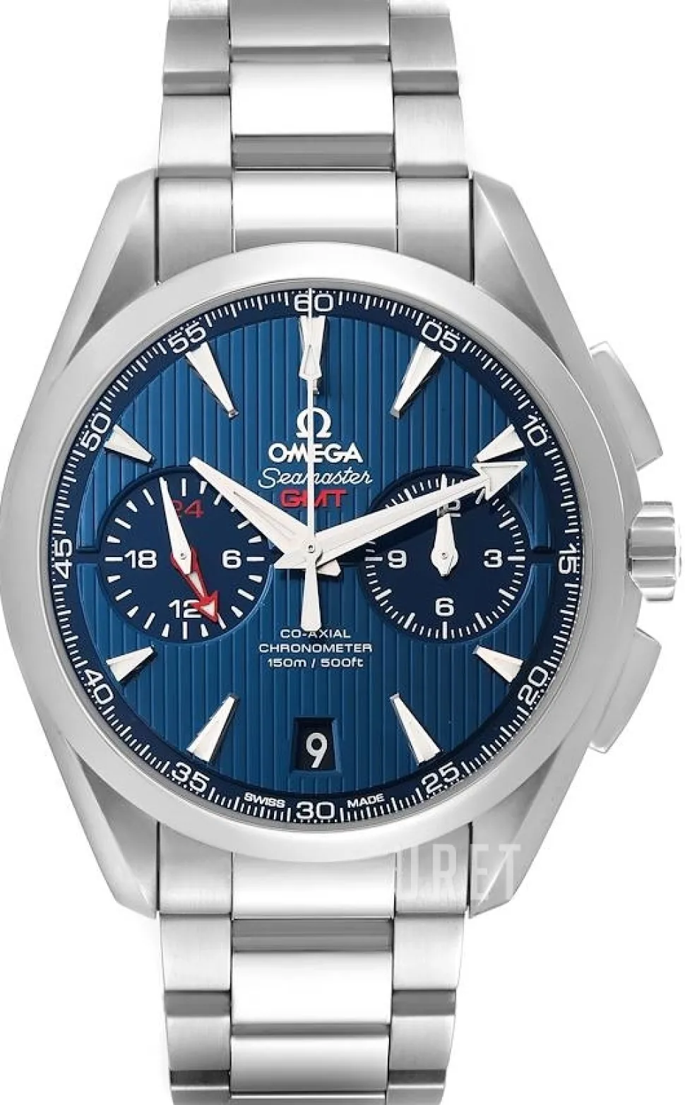 Seamaster Aqua Terra 150m Co-Axial Chronograph GMT 43mm Blå/Stål Ø43 mm