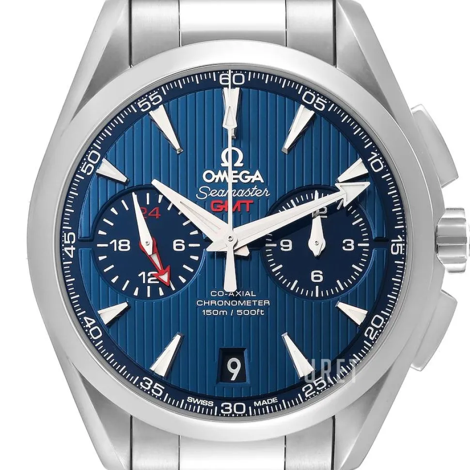 Seamaster Aqua Terra 150m Co-Axial Chronograph GMT 43mm Blå/Stål Ø43 mm