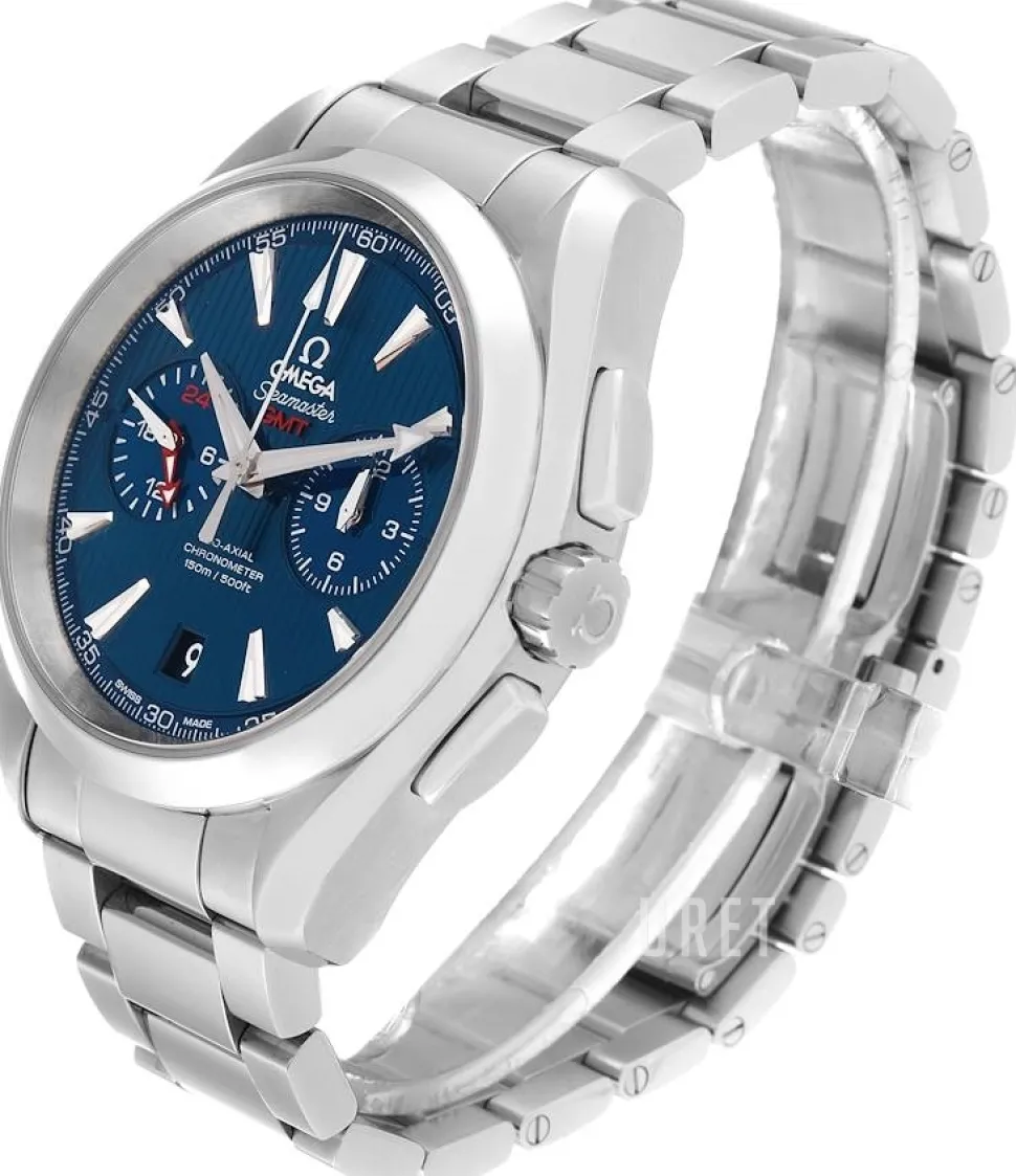 Seamaster Aqua Terra 150m Co-Axial Chronograph GMT 43mm Blå/Stål Ø43 mm