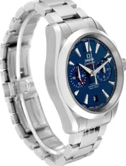 Seamaster Aqua Terra 150m Co-Axial Chronograph GMT 43mm Blå/Stål Ø43 mm