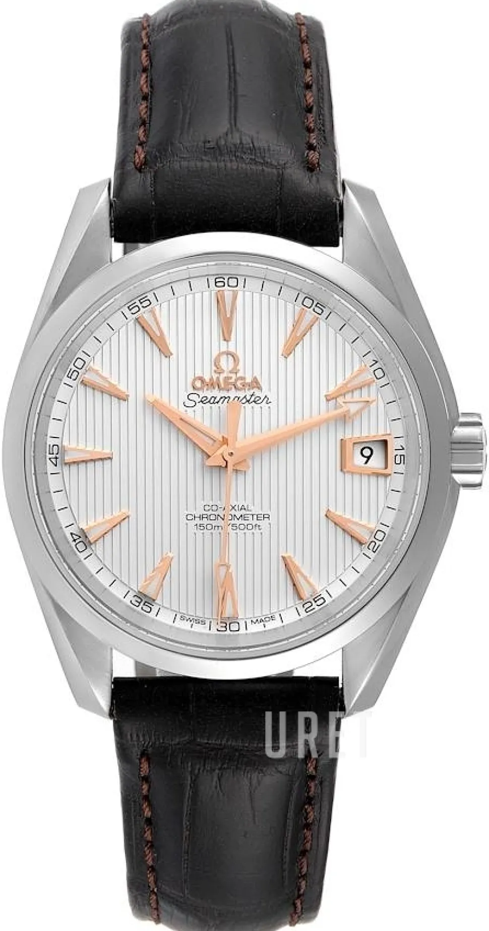 Seamaster Aqua Terra 150m Co-Axial 38.5mm Silverfärgad/Läder Ø38.5 mm