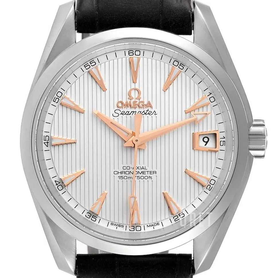 Seamaster Aqua Terra 150m Co-Axial 38.5mm Silverfärgad/Läder Ø38.5 mm