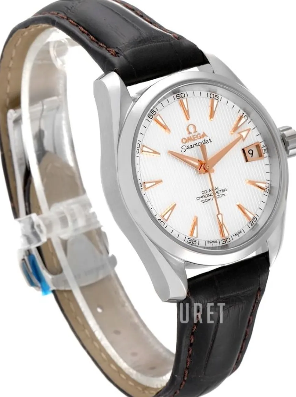 Seamaster Aqua Terra 150m Co-Axial 38.5mm Silverfärgad/Läder Ø38.5 mm