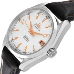 Seamaster Aqua Terra 150m Co-Axial 38.5mm Silverfärgad/Läder Ø38.5 mm