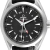 Seamaster Aqua Terra 150m Co-Axial GMT 43mm Svart/Läder Ø43 mm
