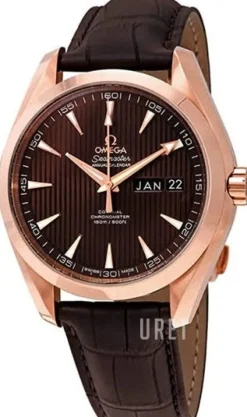 Seamaster Aqua Terra 150m Co-Axial Day-Date 41.5mm Brun/Läder Ø41.5 mm