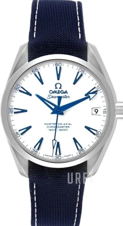 Seamaster Aqua Terra 150m Master Co-Axial 38.5mm Vit/Läder Ø38.5 mm