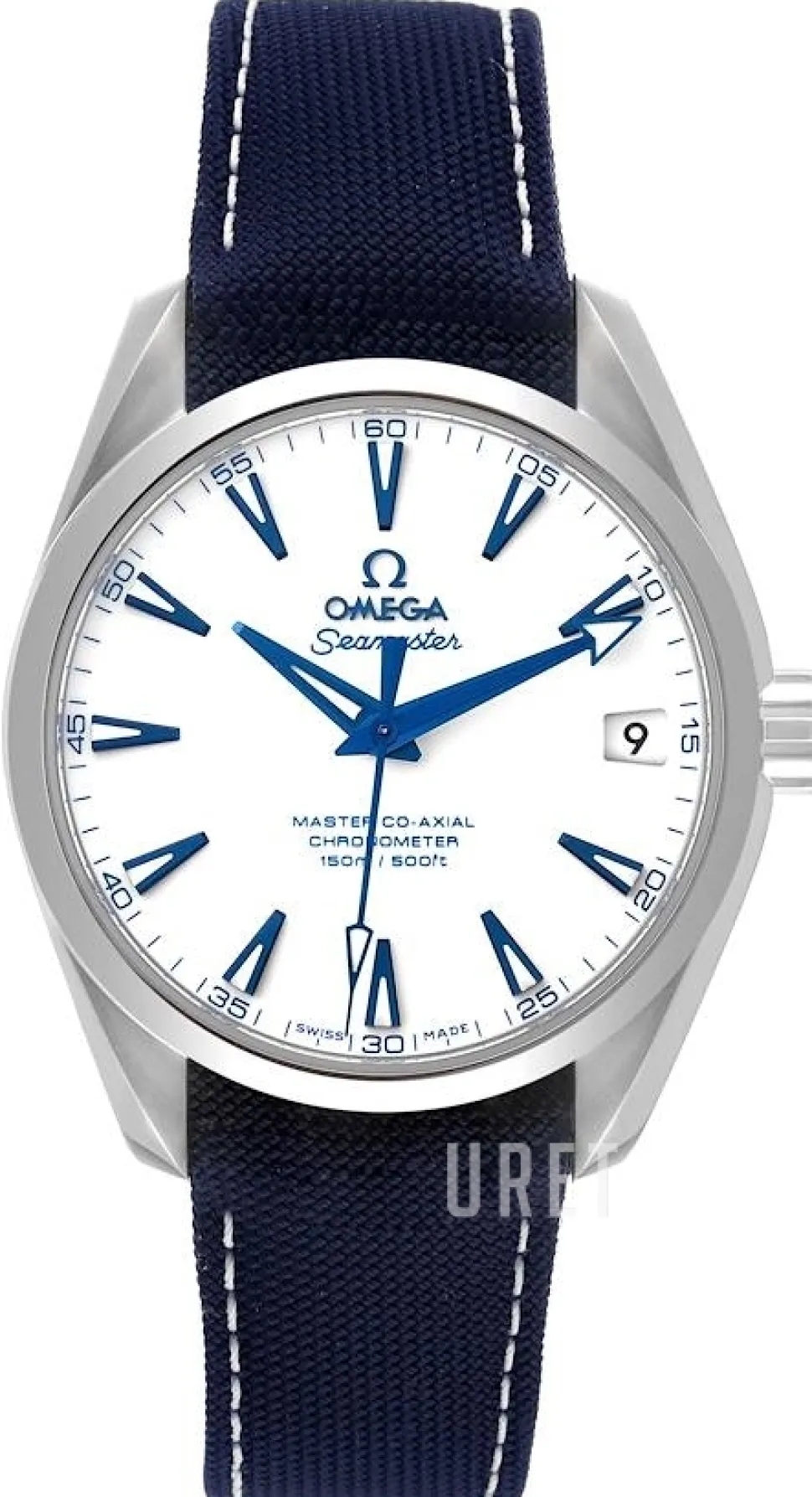 Seamaster Aqua Terra 150m Master Co-Axial 38.5mm Vit/Läder Ø38.5 mm