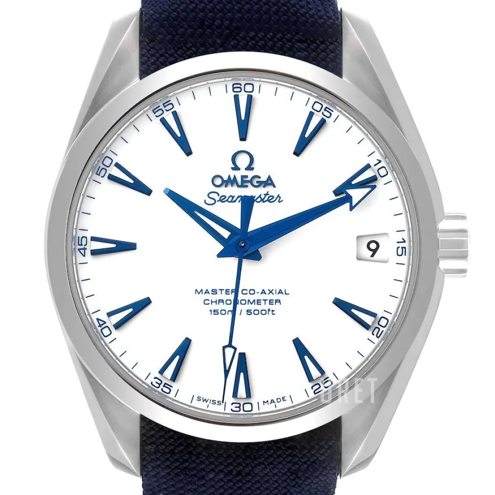 Seamaster Aqua Terra 150m Master Co-Axial 38.5mm Vit/Läder Ø38.5 mm