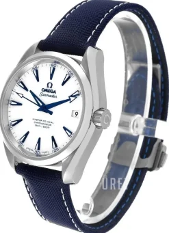 Seamaster Aqua Terra 150m Master Co-Axial 38.5mm Vit/Läder Ø38.5 mm