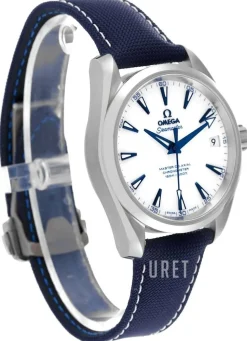 Seamaster Aqua Terra 150m Master Co-Axial 38.5mm Vit/Läder Ø38.5 mm