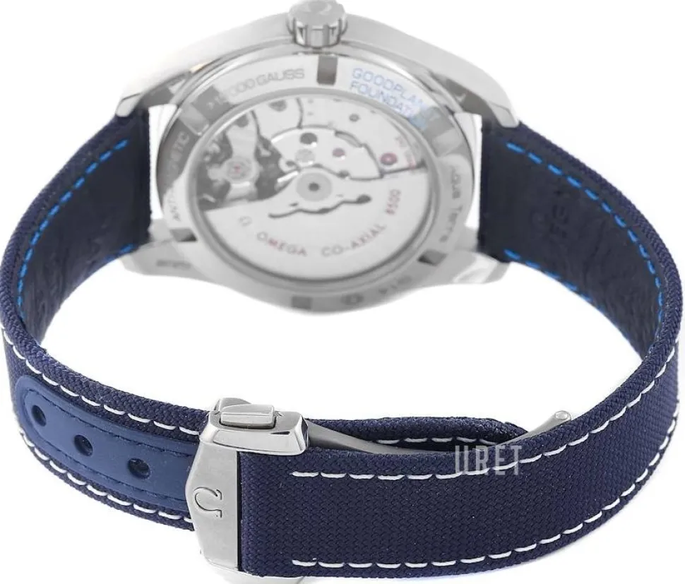 Seamaster Aqua Terra 150m Master Co-Axial 38.5mm Vit/Läder Ø38.5 mm