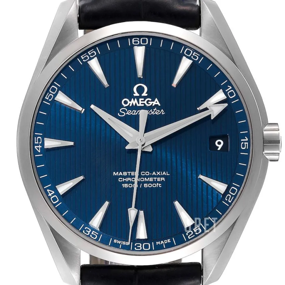 Seamaster Aqua Terra 150m Master Co-Axial 41.5mm Blå/Läder Ø41.5 mm