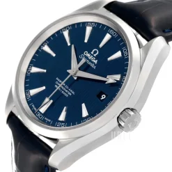 Seamaster Aqua Terra 150m Master Co-Axial 41.5mm Blå/Läder Ø41.5 mm