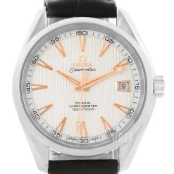 Seamaster Aqua Terra 150m Master Co-Axial 41.5mm Silverfärgad/Läder Ø41.5 mm