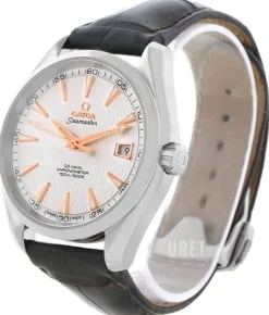 Seamaster Aqua Terra 150m Master Co-Axial 41.5mm Silverfärgad/Läder Ø41.5 mm