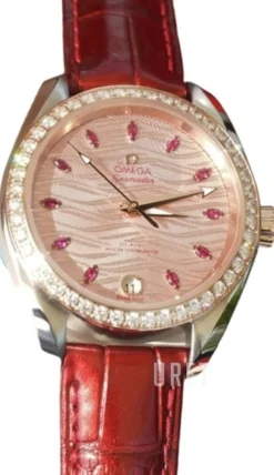 Seamaster Aqua Terra 150M Rosa/Läder Ø34 mm