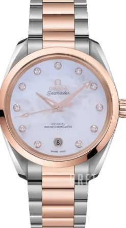 Seamaster Aqua Terra 150M Vit/18 karat roséguld Ø38 mm