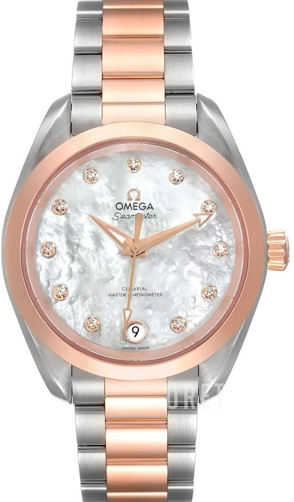 Seamaster Aqua Terra 150M Vit/18 karat roséguld Ø34 mm