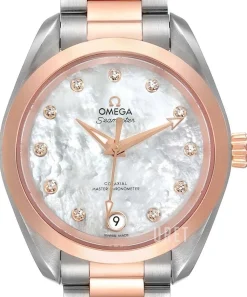 Seamaster Aqua Terra 150M Vit/18 karat roséguld Ø34 mm