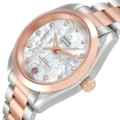 Seamaster Aqua Terra 150M Vit/18 karat roséguld Ø34 mm