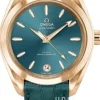 Seamaster Aqua Terra Shades Grön/Läder Ø34 mm