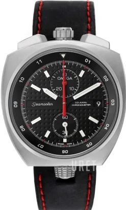 Seamaster Bullhead Co-Axial Chronograph 43x43mm Svart/Läder Ø43 mm